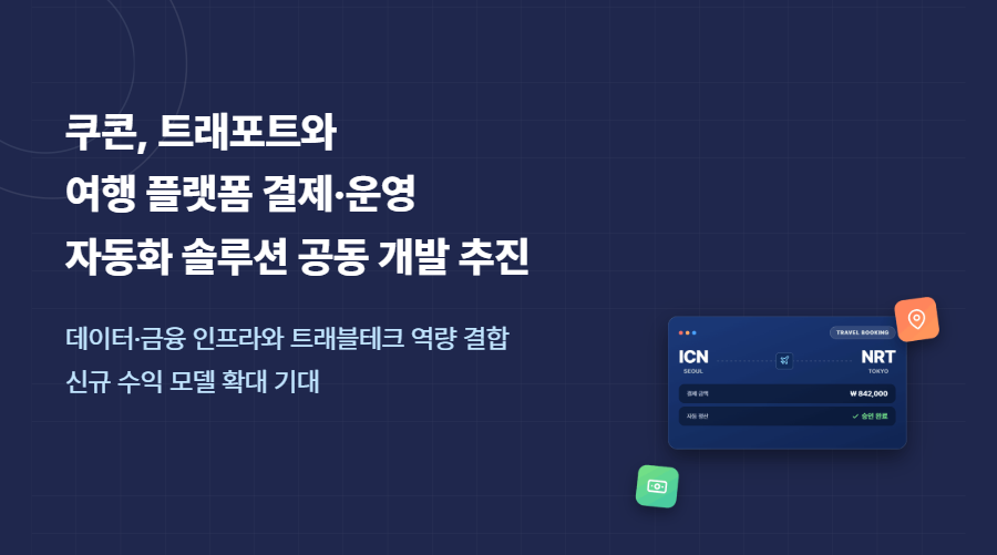 쿠콘-트래포트, 여행 플랫폼 디지털 轉換 가속화 위한 協力 강화